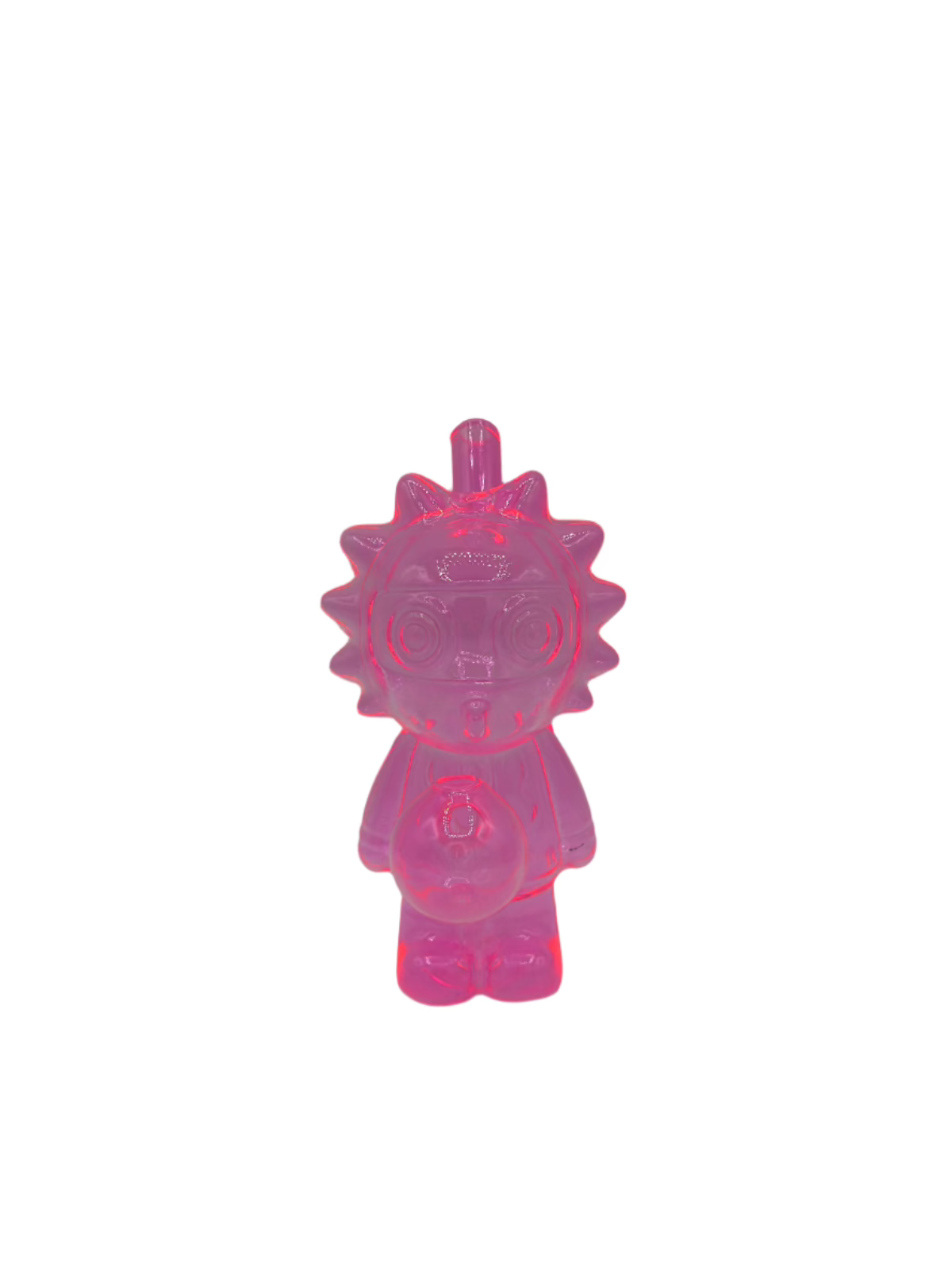 Wholesale cartoon oil burner pipes made from durable glass pink