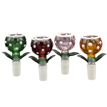 Glass Bowl Piece – Clear Bowl w/ Color Dots | 9pc Box