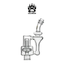 Dr Dabber Ghost2 Compatible RBR Recycler Glass Attachment By Calibear