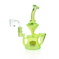 high-end recycler dab rig with dual drain design by IC GLASS