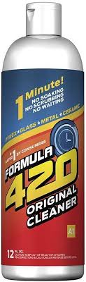 Formula 420 Glass Metal Ceramic Pipe Cleaner - 12 Oz | Plastics Cleaners | 1 Minute No Soaking, Scrubbing, Waiting