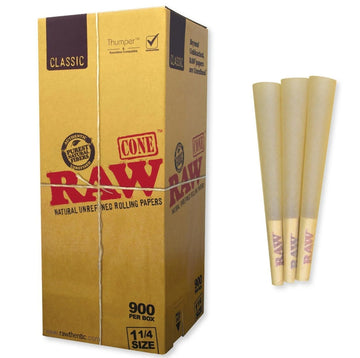 RAW CLASSIC CONE 1 1/4 SIZE 900COUNT