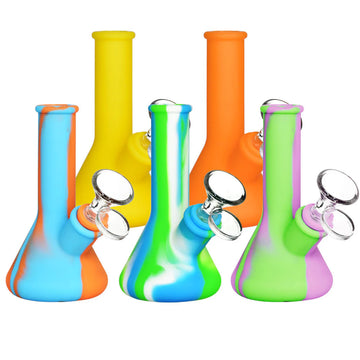 Silicone Waterpipe With Glass Bowl