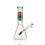 Waterpipe with Layered Colorful Lines on Neck and Swirl Pattern on Bottom - Glow in the Dark | WP5324