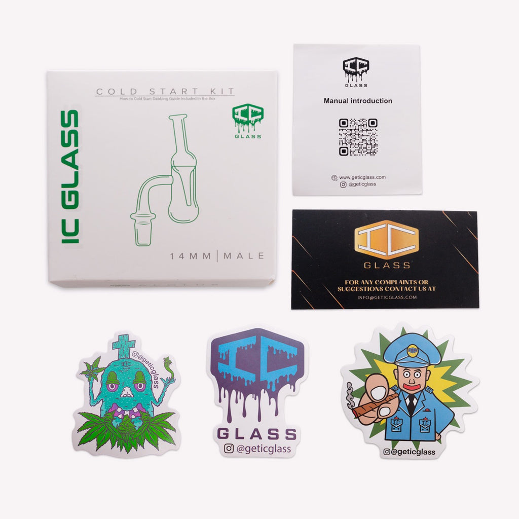 IC Glass - Aeolus | 14mm 90D Quartz Banger | Cold Start Kit | 5 colors