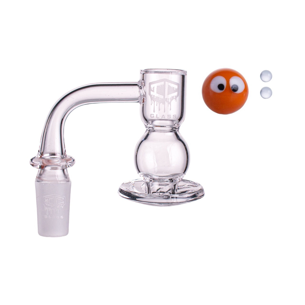 IC Glass - Ice River | 14mm 90D Quartz Banger | Includes Carb Cap, Terp Balls & Sticker | 5 Colors