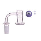 IC Glass - Herron | 14mm 90D Quartz Banger | Includes Carb Cap, Terp Balls & Sticker | 5 Colors
