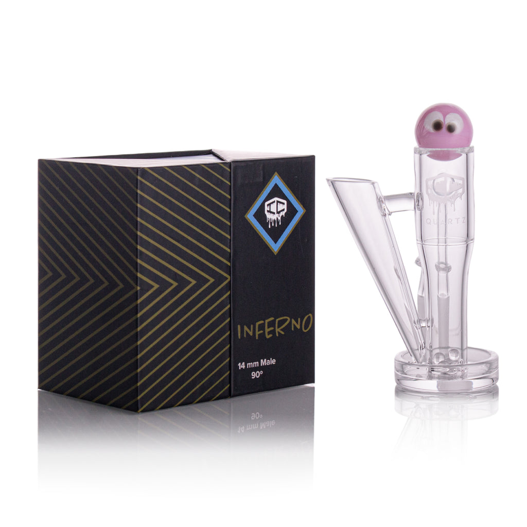 IC Quartz - Inferno | 14mm 90° Banger | Includes Character Terp Ball, Carb cap & Dab Tool Holder | 6 Colors