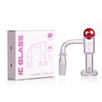 IC Glass - Flett | 14mm 90D Quartz Banger | Includes Carb Cap, Terp Balls & Sticker | 5 Colors