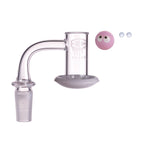IC Glass - Carrie | 14mm 90D Quartz Banger | Includes Carb Cap, Terp Balls & Sticker | 5 Colors