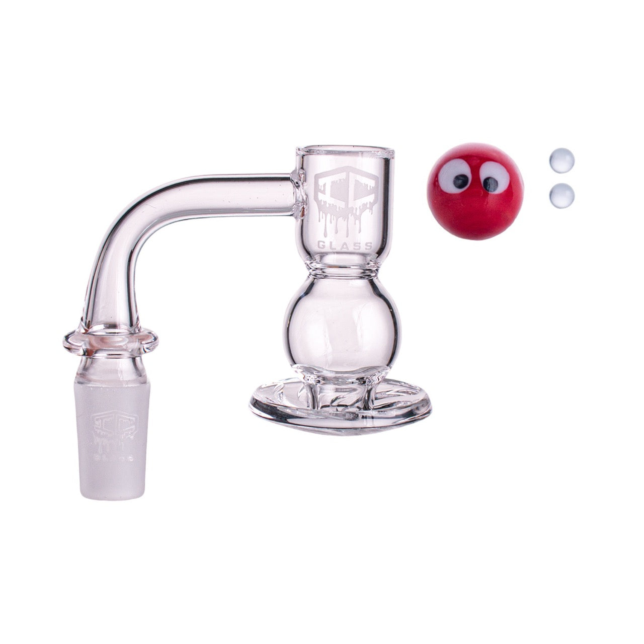 IC Glass - Ice River | 14mm 90D Quartz Banger | Includes Carb Cap, Terp Balls & Sticker | 5 Colors