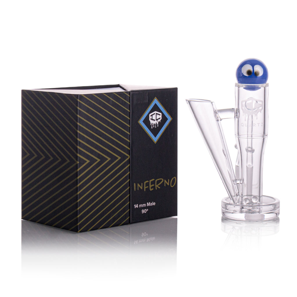 IC Quartz - Inferno | 14mm 90° Banger | Includes Character Terp Ball, Carb cap & Dab Tool Holder | 6 Colors