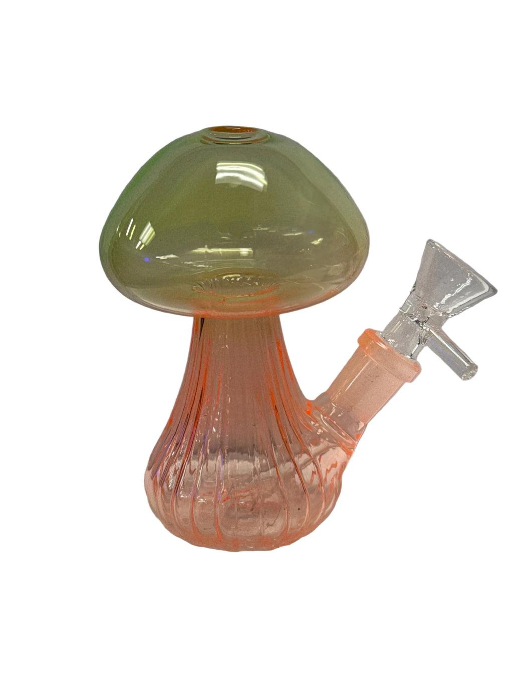 Mushroom Waterpipe in amber, novelty design with banger