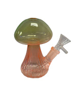Mushroom Waterpipe in amber, novelty design with banger
