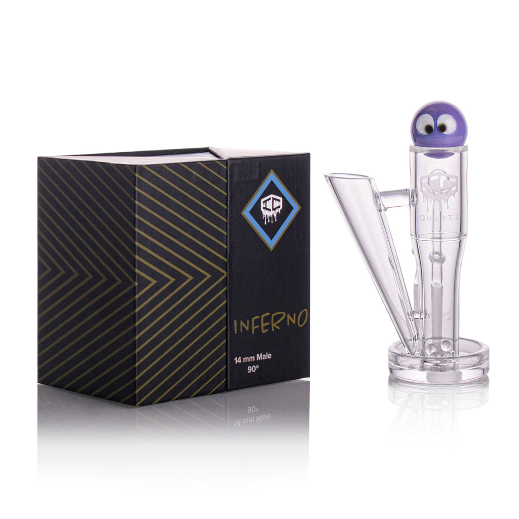 IC Quartz - Inferno | 14mm 90° Banger | Includes Character Terp Ball, Carb cap & Dab Tool Holder | 6 Colors