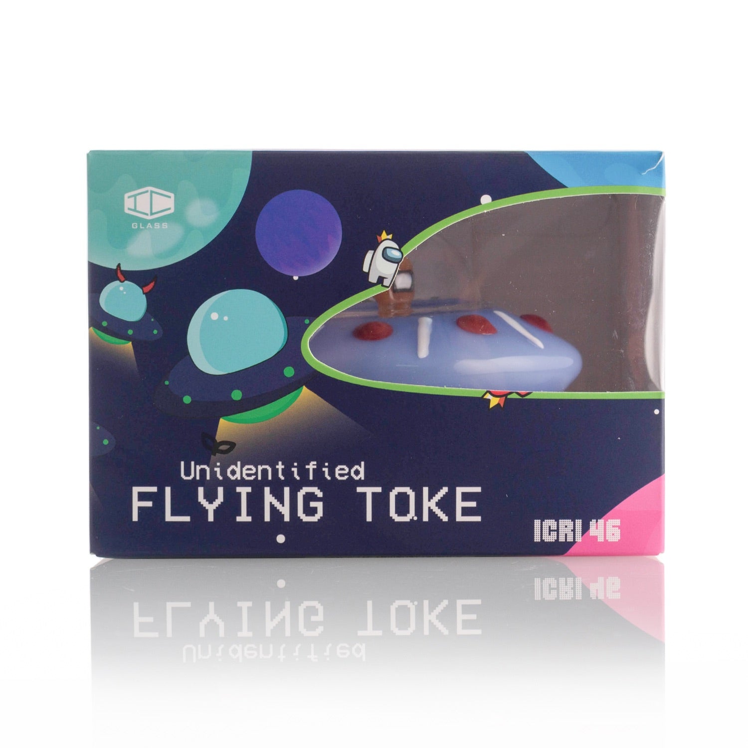 IC GLASS - Unidentified Flying Toke  Dab Rig | Assorted 3 Colors