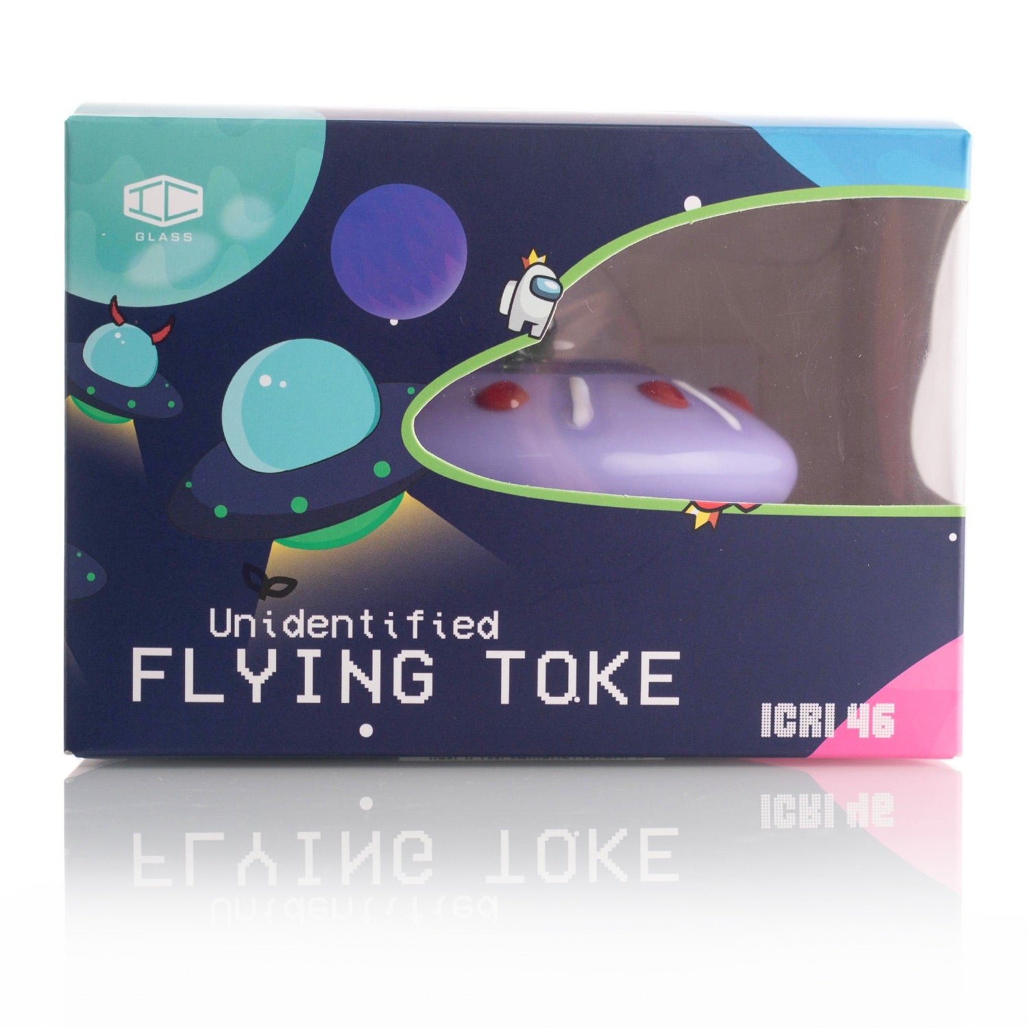 IC GLASS - Unidentified Flying Toke  Dab Rig | Assorted 3 Colors
