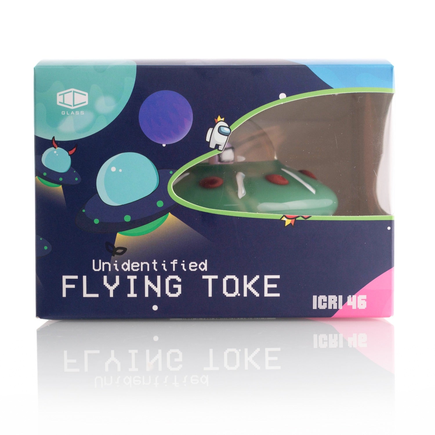 IC GLASS - Unidentified Flying Toke  Dab Rig | Assorted 3 Colors