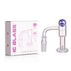 IC Glass - Flett | 14mm 90D Quartz Banger | Includes Carb Cap, Terp Balls & Sticker | 5 Colors