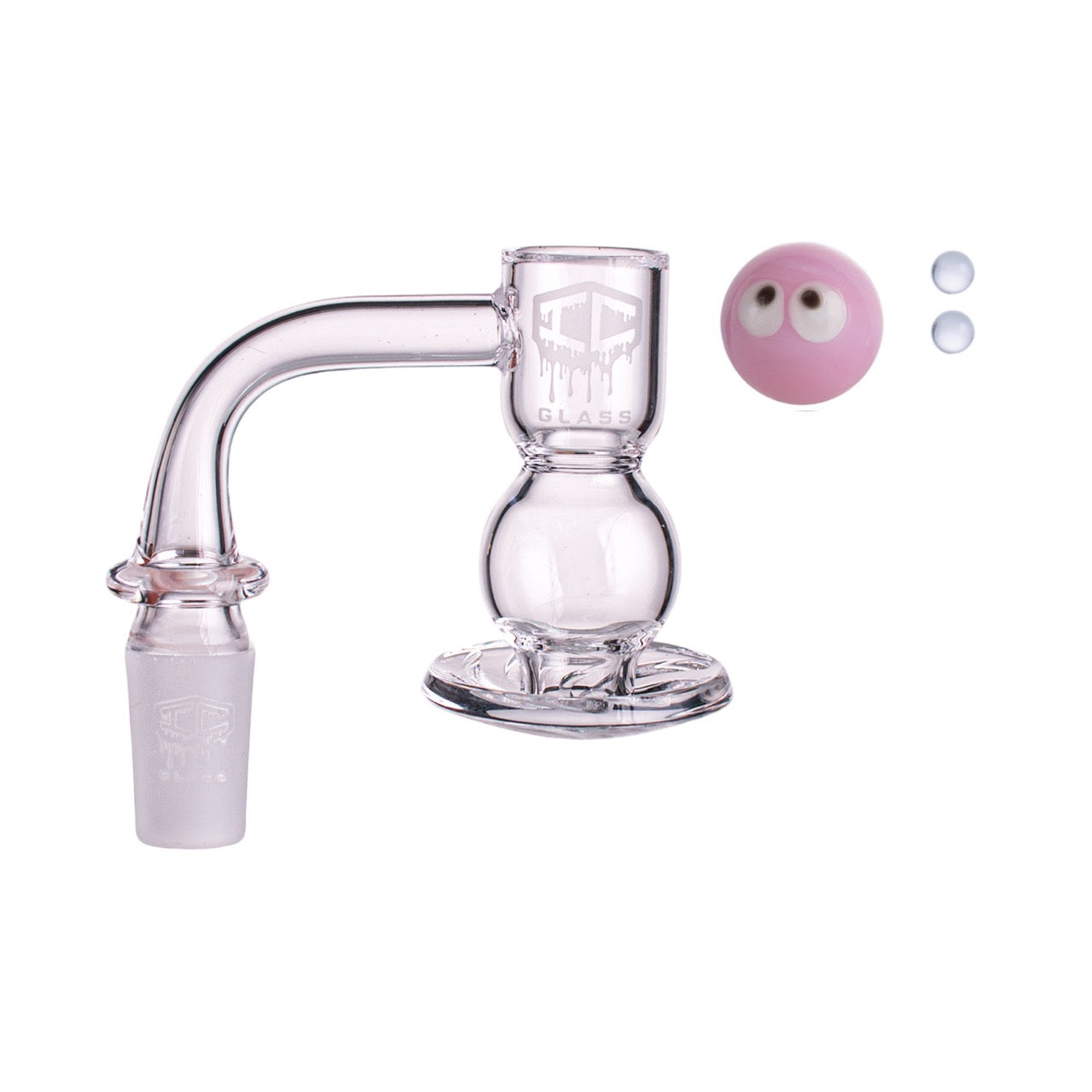 IC Glass - Ice River | 14mm 90D Quartz Banger | Includes Carb Cap, Terp Balls & Sticker | 5 Colors