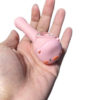 Silicone - 3.5" Creative Cute Piggy Hand Pipe with Glass Bowl | 5 Units / Pack | Pack