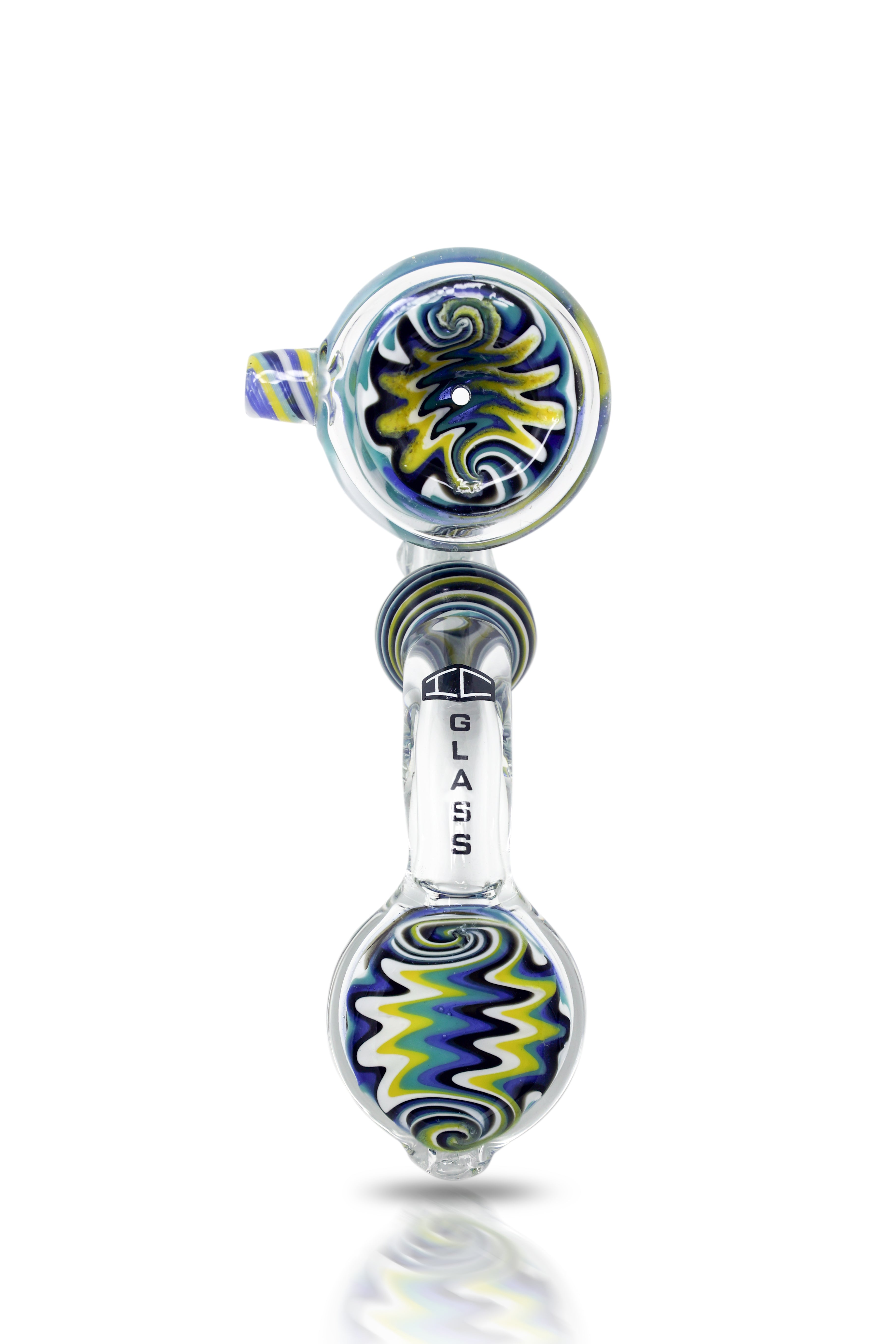 IC Glass Sherlock Hand Pipe with Flat Mouthpiece – Wholesale Glass Pipe | 4 Colors