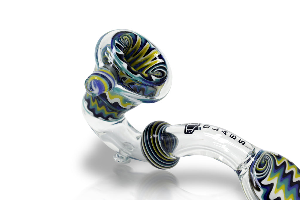 IC Glass Sherlock Hand Pipe with Flat Mouthpiece – Wholesale Glass Pipe | 4 Colors