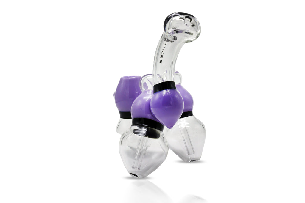 IC Glass - Triple chamber bubbler | Available in 3 Colors | ICHP3090