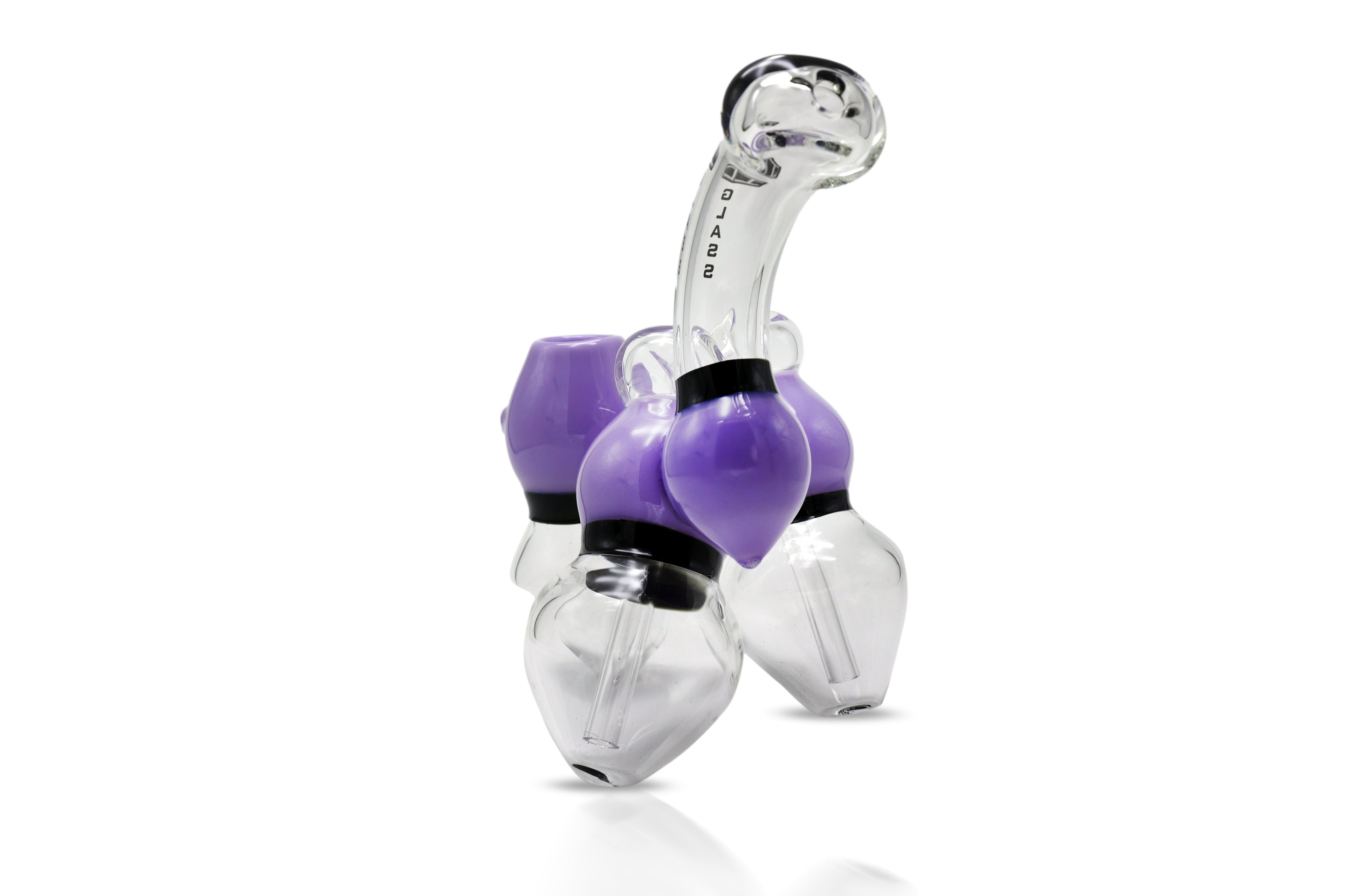 IC Glass - Triple chamber bubbler | Available in 3 Colors | ICHP3090