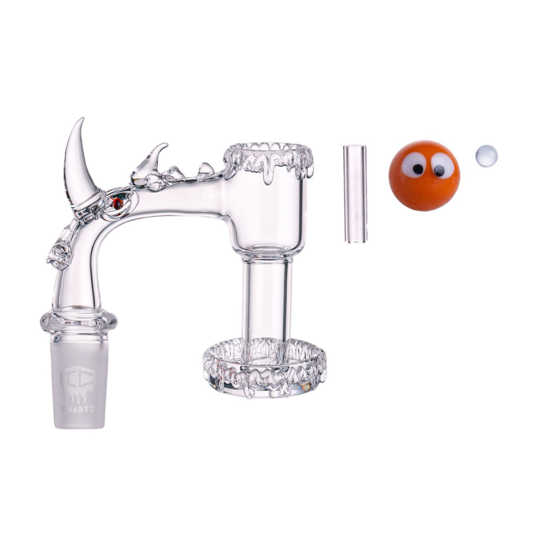 IC GLASS - LUMINOUS-G | 14mm Male 90D Premium Design 99.9% Quartz Banger | ICQ1120G