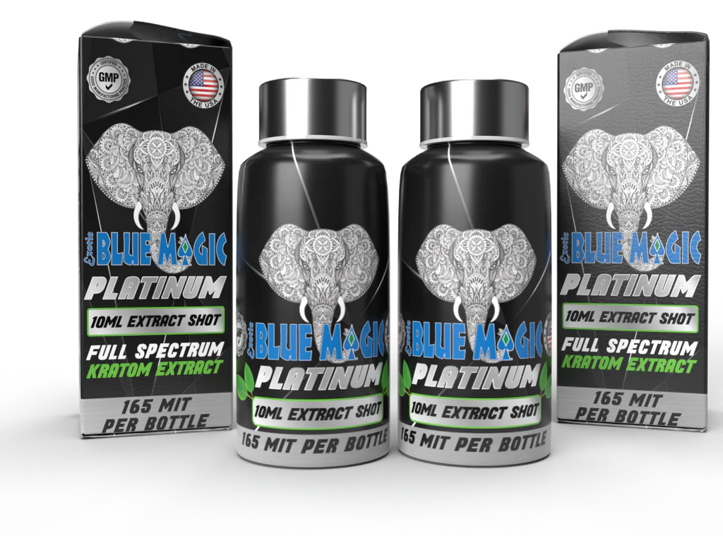 Blue Magic - Exotic Platinum | 10ML Liquid Kratom Shots 165MIT Per Bottle