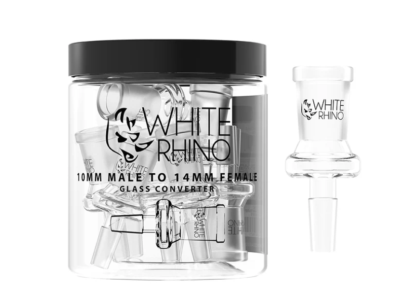 White Rhino - 10MM Male TO 14MM Female Glass Converter  | 10 COUNT JAR
