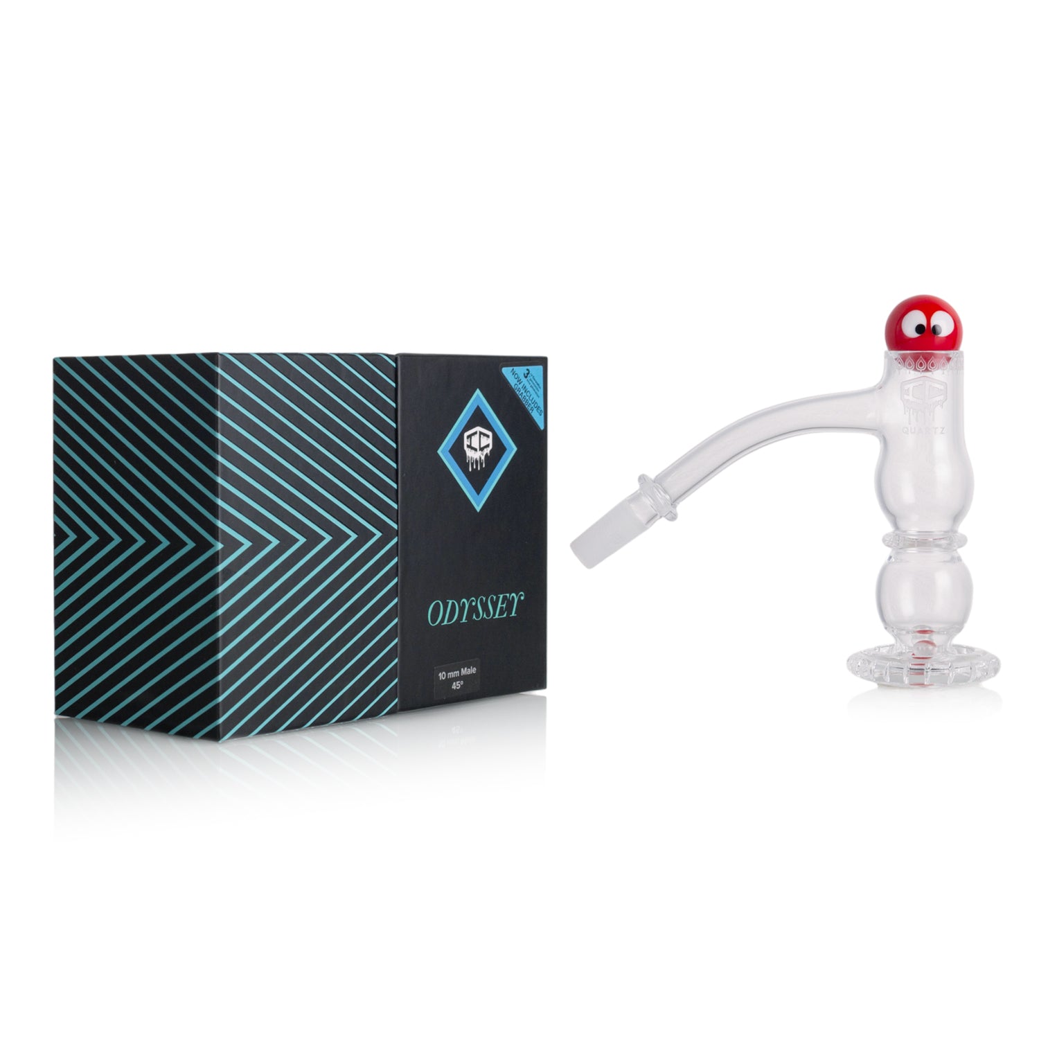 IC Quartz - Odyssey 3rd Gen | 10mm 45D Banger | Includes Carb Cap, Terp balls | 5 Colors Main image