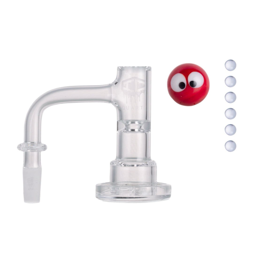 IC Glass - Everclear | ICQ1108-10M90 |Quartz Banger | Includes Carb Caps & Terp Balls