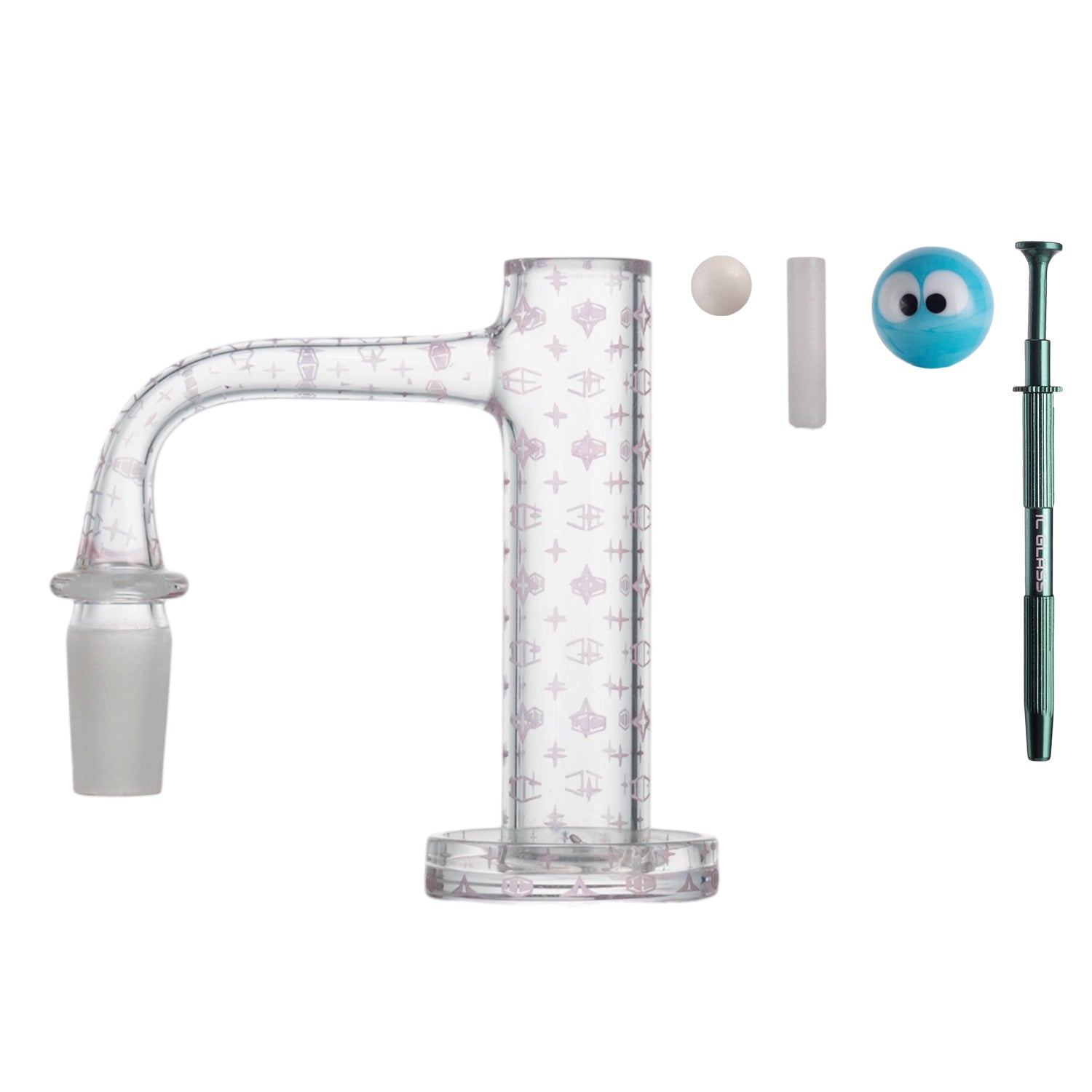 IC Quartz - Galactic 2nd Gen | 14mm 90° Banger | Includes Terp Ball Grabber, Carb Cap, Terp Balls & Terp Pillar | 6 Colors