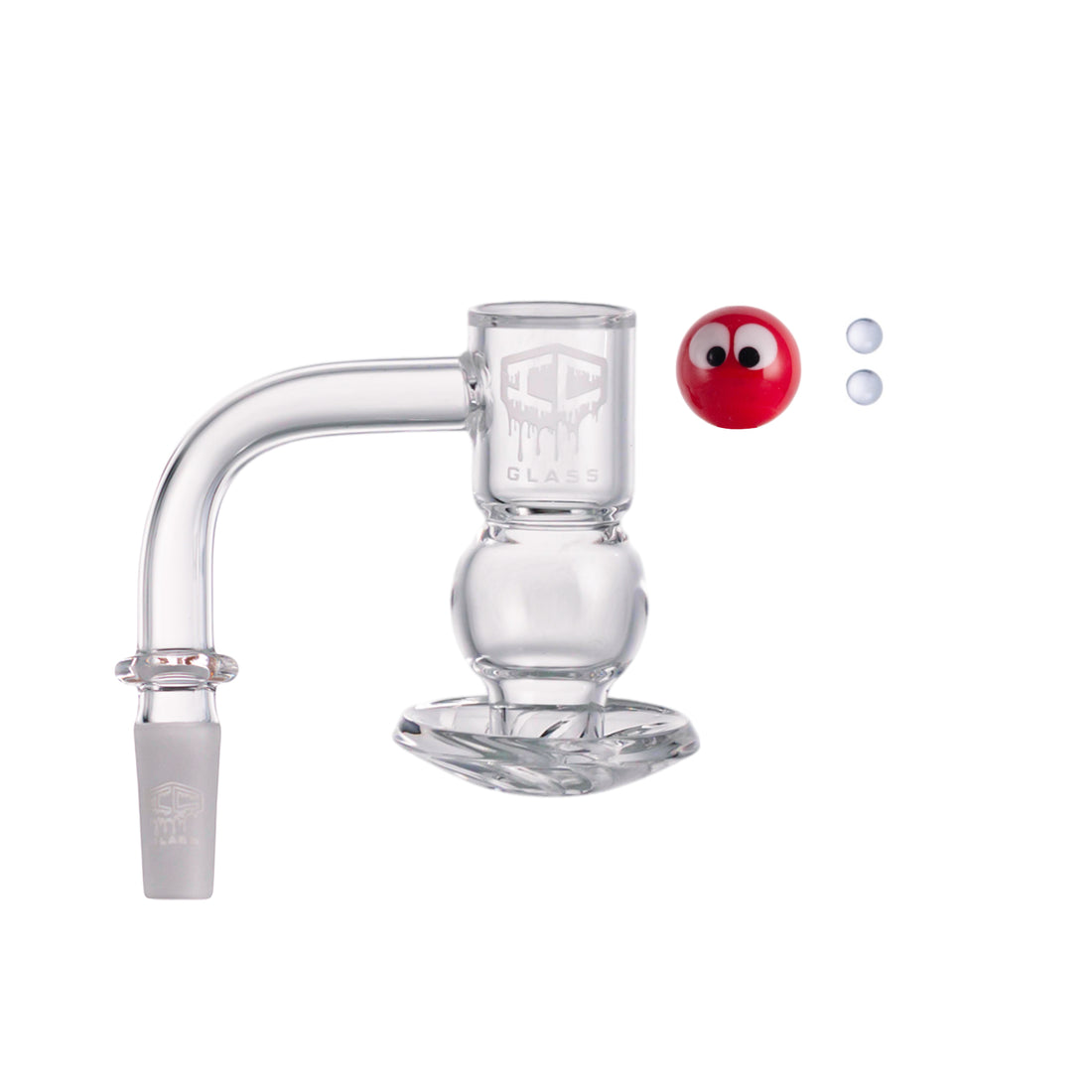 IC GLASS - ICE RIVER| 10mm Male 90D| ICB1008-10M90| Includes Carb Cap, Terp Balls & Sticker | Available in 5 Colors