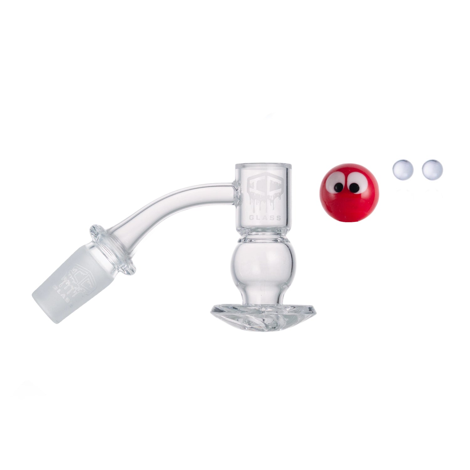 IC Glass - Ice River | 14mm 45D Quartz Banger | Includes Carb Cap, Terp Balls & Sticker | 5 colors