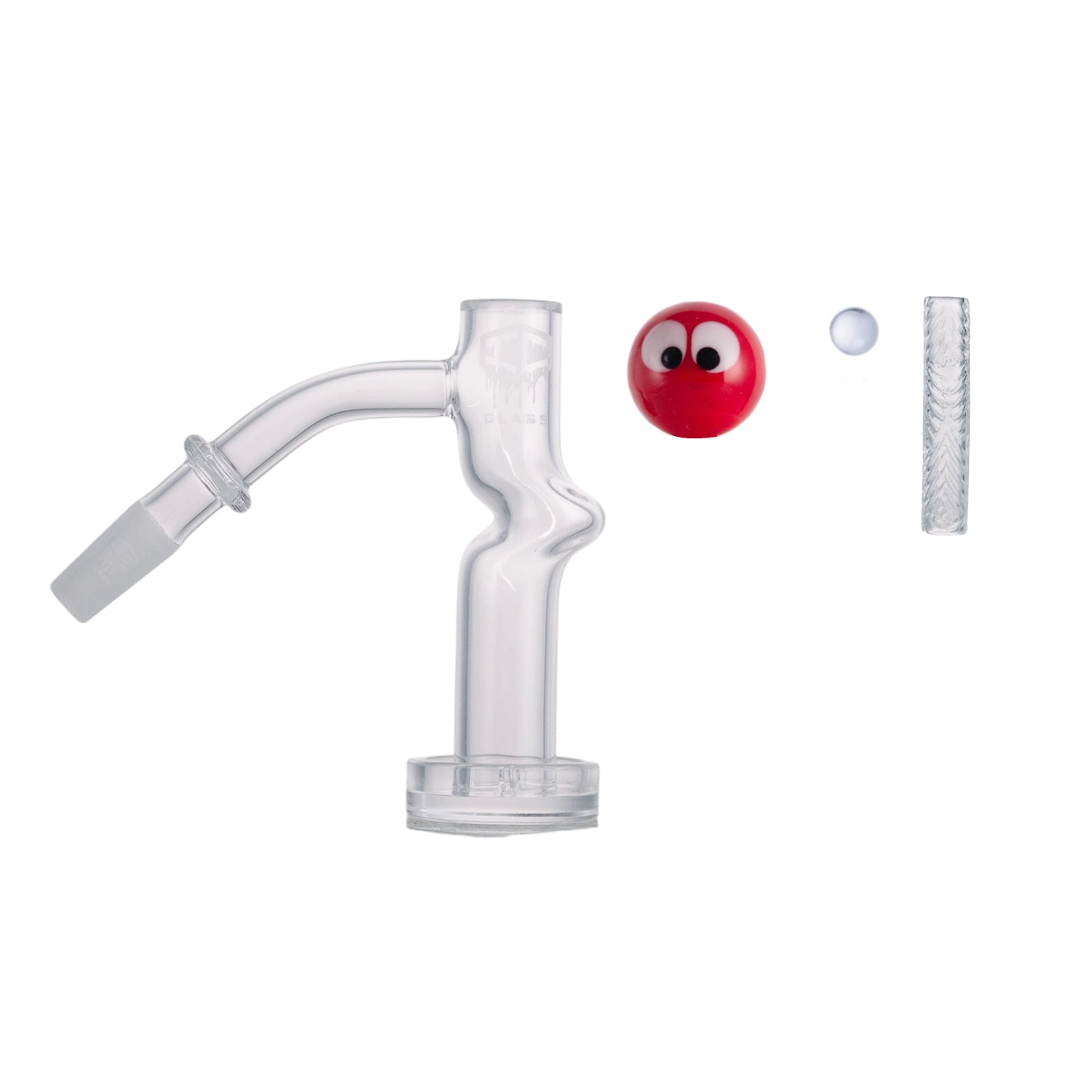 IC Glass - Columbia | 10mm 45D Quartz Banger | ncludes Carb Cap, Terp Balls | 5 Colors Secondary image