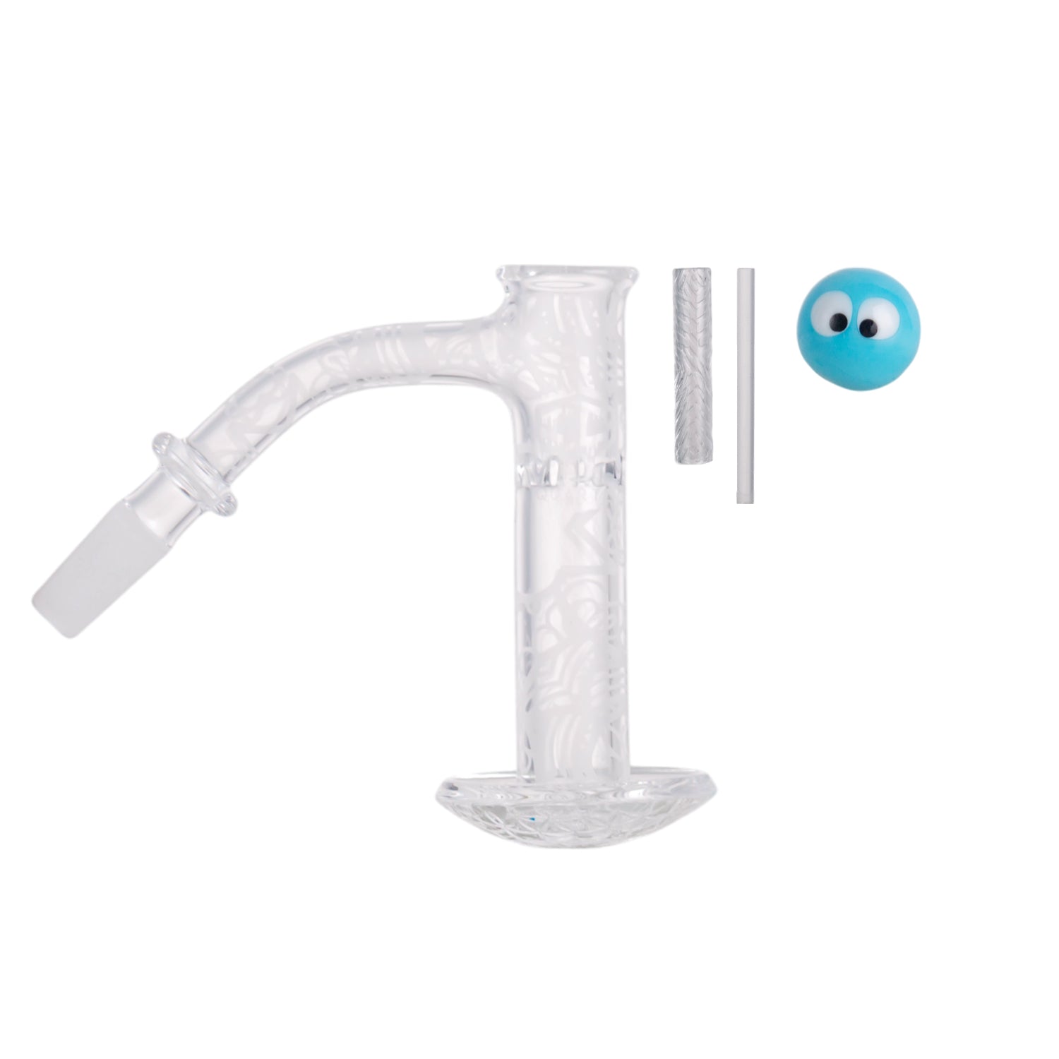 IC Quartz - Mirage | 10mm 45D Banger | Fully Frosted Banger | Includes Carb Cap, Terp balls | 5 Colors