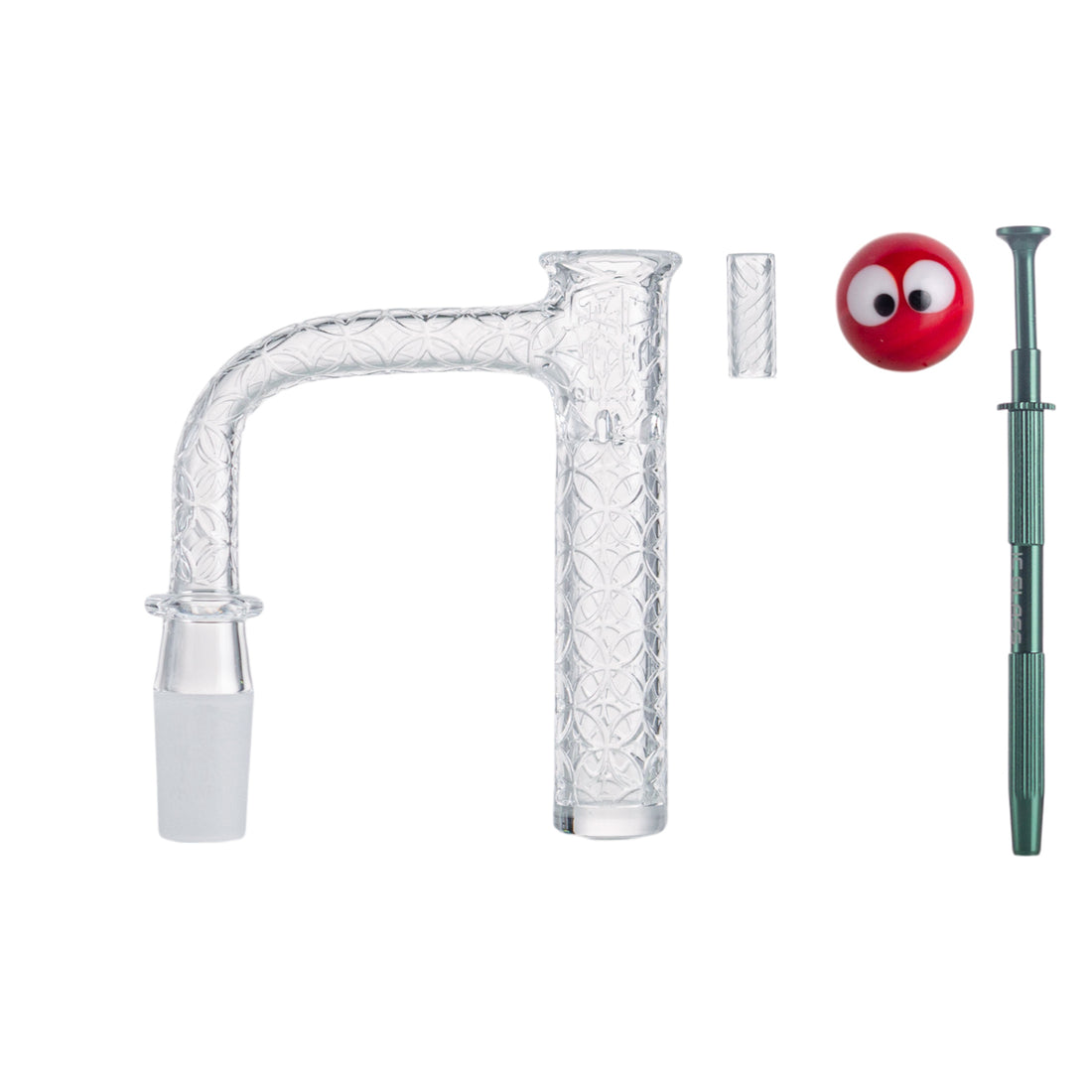 IC Quartz - Everclear 2nd Gen | 14mm 90° Banger | Includes Terp Ball Grabber, Carb Cap & Terp Pillar | 5 Colors