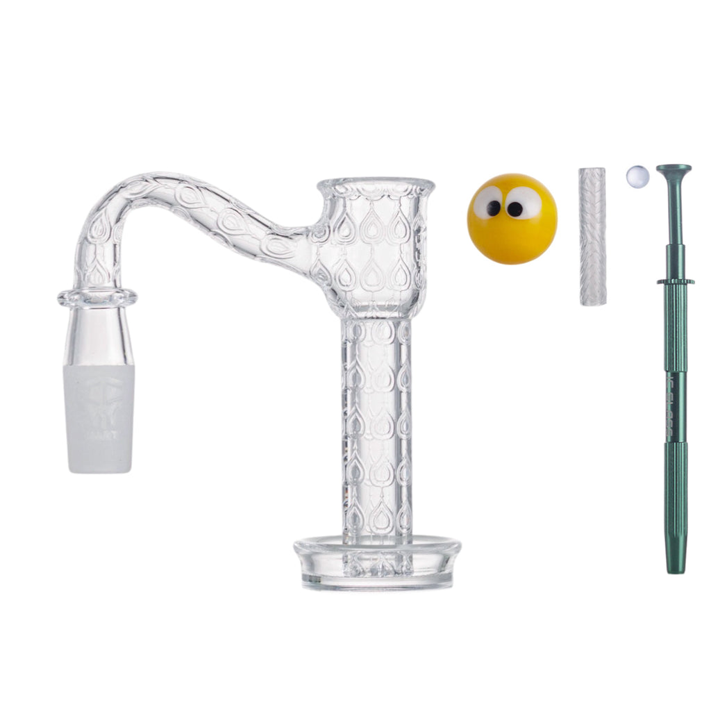 IC Quartz - Nirvana 2nd Gen | 14mm 90D Banger | Includes Terp Ball Grabber, Carb cap, Terp Balls | 5 Colors
