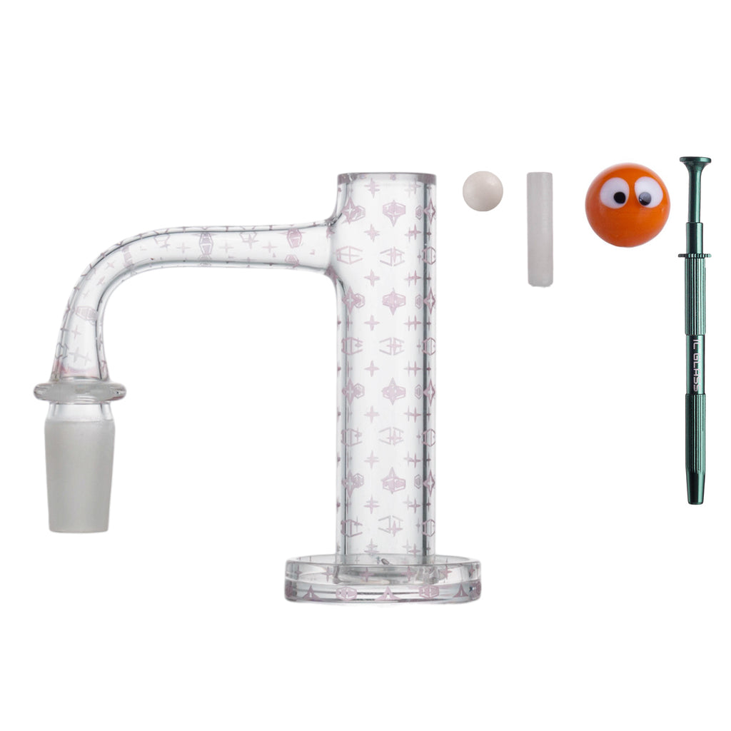IC Quartz - Galactic 2nd Gen | 14mm 90° Banger | Includes Terp Ball Grabber, Carb Cap, Terp Balls & Terp Pillar | 6 Colors