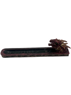 Buy 12.5" Red Dragon Head incense holders wholesale. Bold, fantasy-themed burner for smoke shops, gothic gift stores & metaphysical retailers. Eye-catching display item.