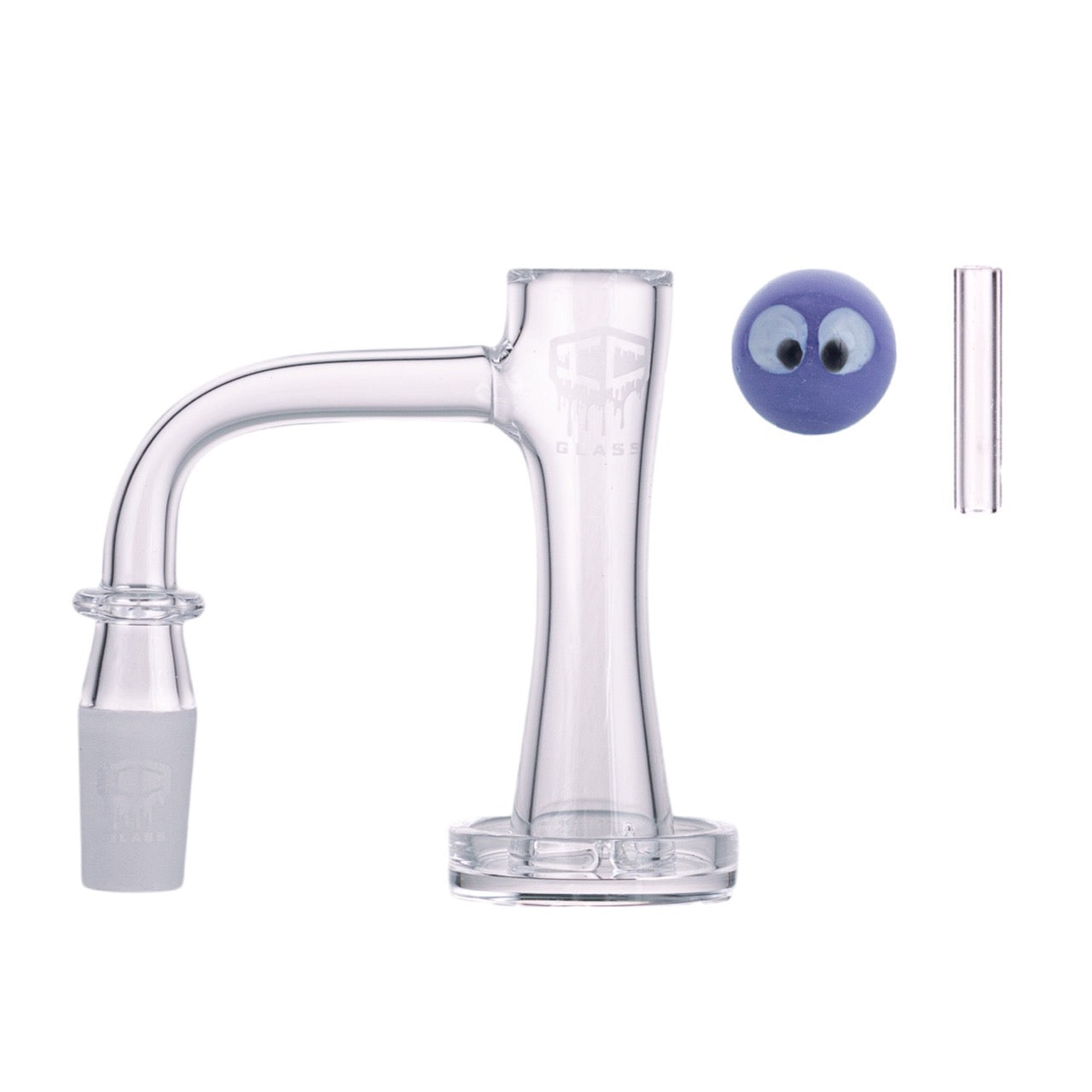 IC Glass - Queets | 14mm 90D Quartz Banger | Includes Carb Cap, Terp Balls & Sticker | 6 Colors