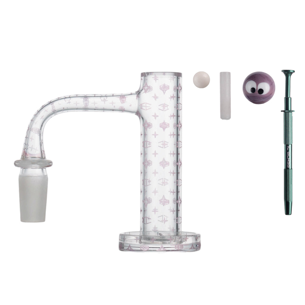 IC Quartz - Galactic 2nd Gen | 14mm 90° Banger | Includes Terp Ball Grabber, Carb Cap, Terp Balls & Terp Pillar | 6 Colors