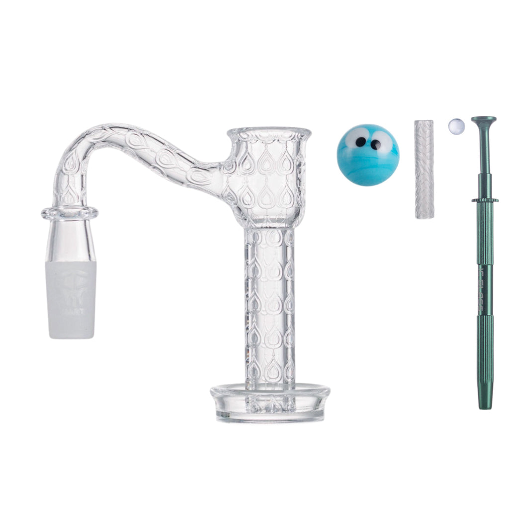 IC Quartz - Nirvana 2nd Gen | 14mm 90D Banger | Includes Terp Ball Grabber, Carb cap, Terp Balls | 5 Colors