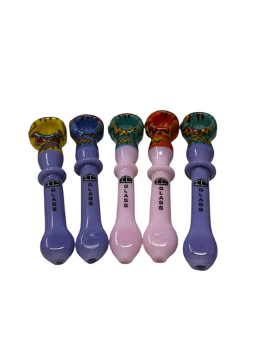 IC Glass Bubbler with Long Swirl Head – 3 Colors Available