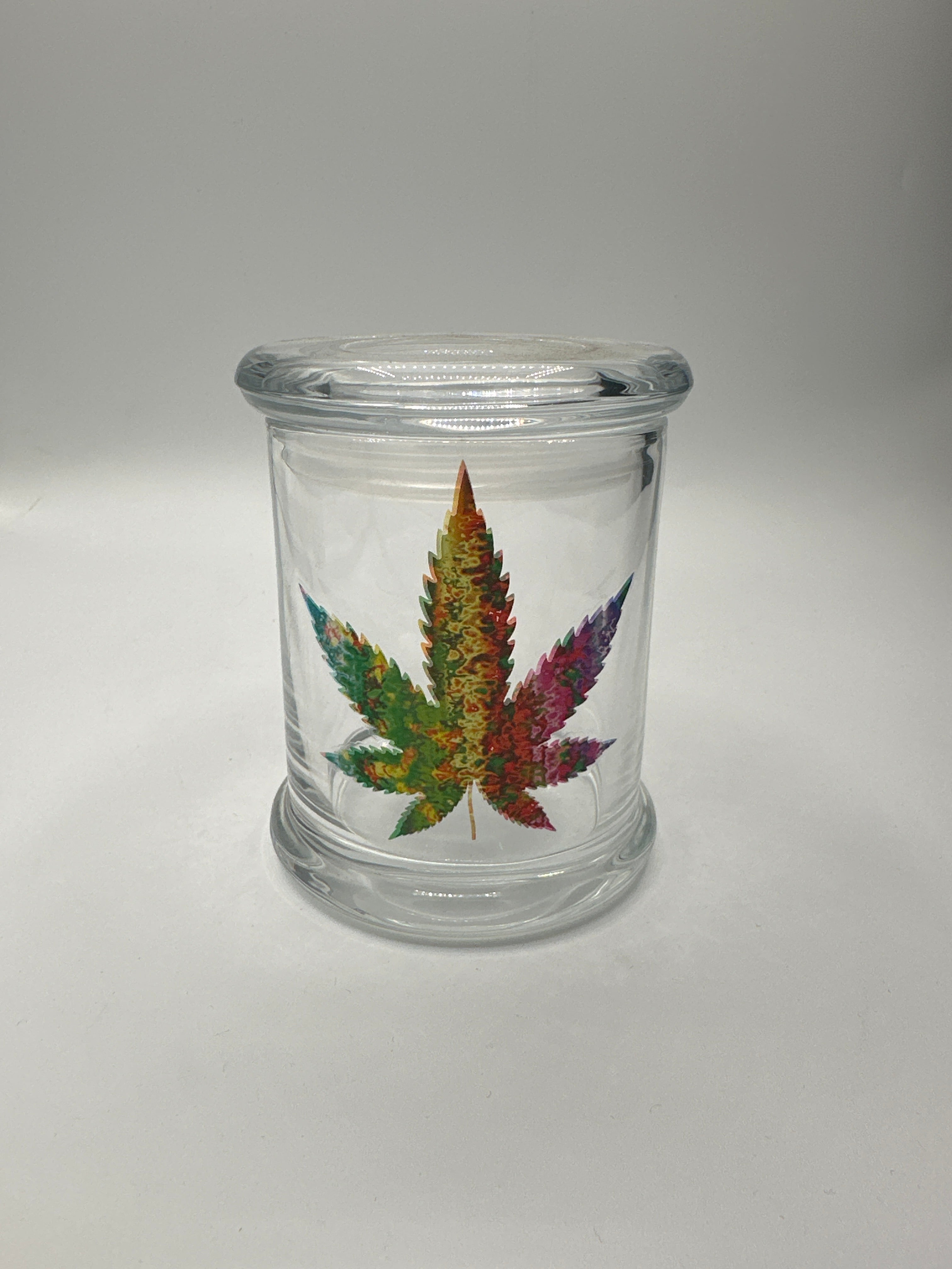 Air tight Glass container jars with print - LARGE | BOX OF 2 UNITS | BOX
