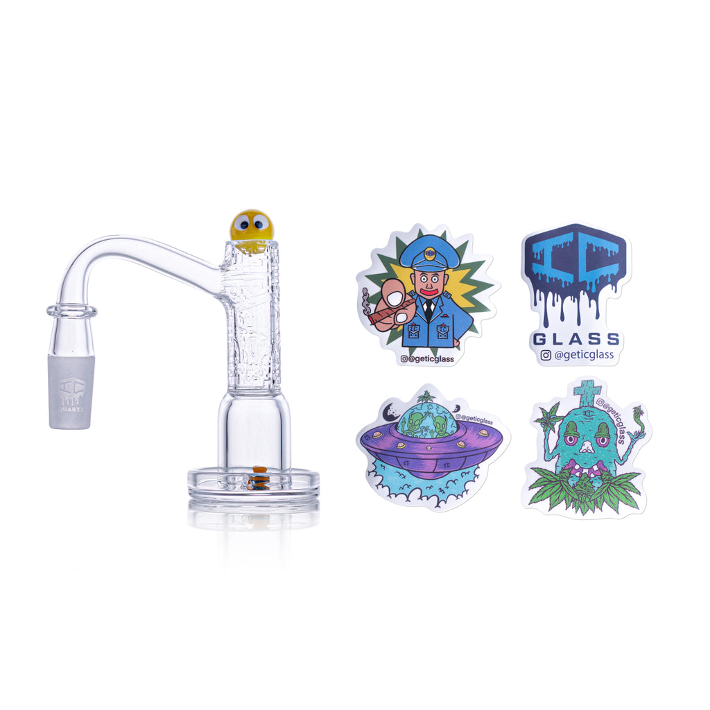 IC Quartz - Highsky | 14mm 90° Banger | Includes Carb Cap, Terp balls | 5 colors