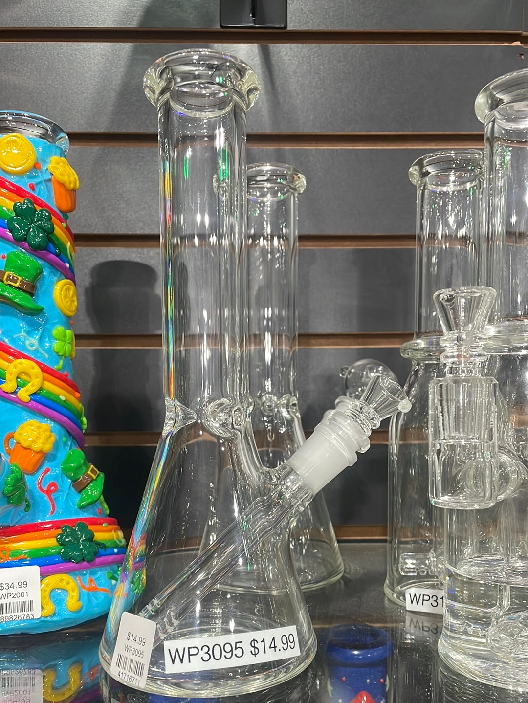 Clear Beaker - Beaker with down steam and bowl piece | 10" Main image